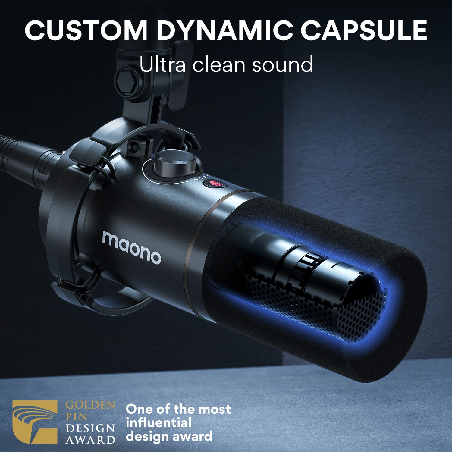MAONO PD200X USB/XLR Dynamic Mic for Singing, PC, YouTube Recording. Professional Microphone with Programmable Software and 0-Latency Monitoring, Volume Control, Tap-to-Mute and Shock Mount, Black - Image 8