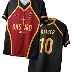 ComicSense Unisex Anime Jersey T Shirts for Men and Women, Munchen #10 Printed Anime Jersey Tee