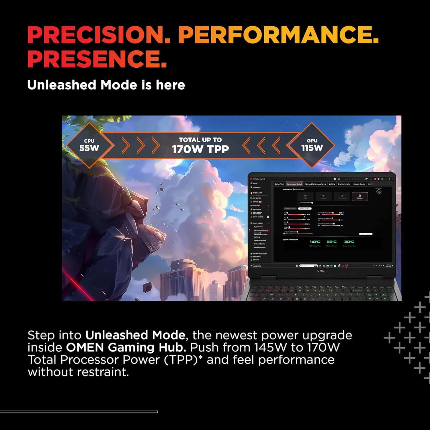 HP Omen 16, Intel Core Ultra 7 255H, 8GB RTX 5050, 24GB DDR5(Upgradeable) 1TB SSD, 2K IPS 165Hz 400 nits, 3ms RT, 16''/40.6cm, Win11, Office24, Black, 2.4kg, am0240tx, Xbox Gamepas* RGB Gaming Laptop - Image 3